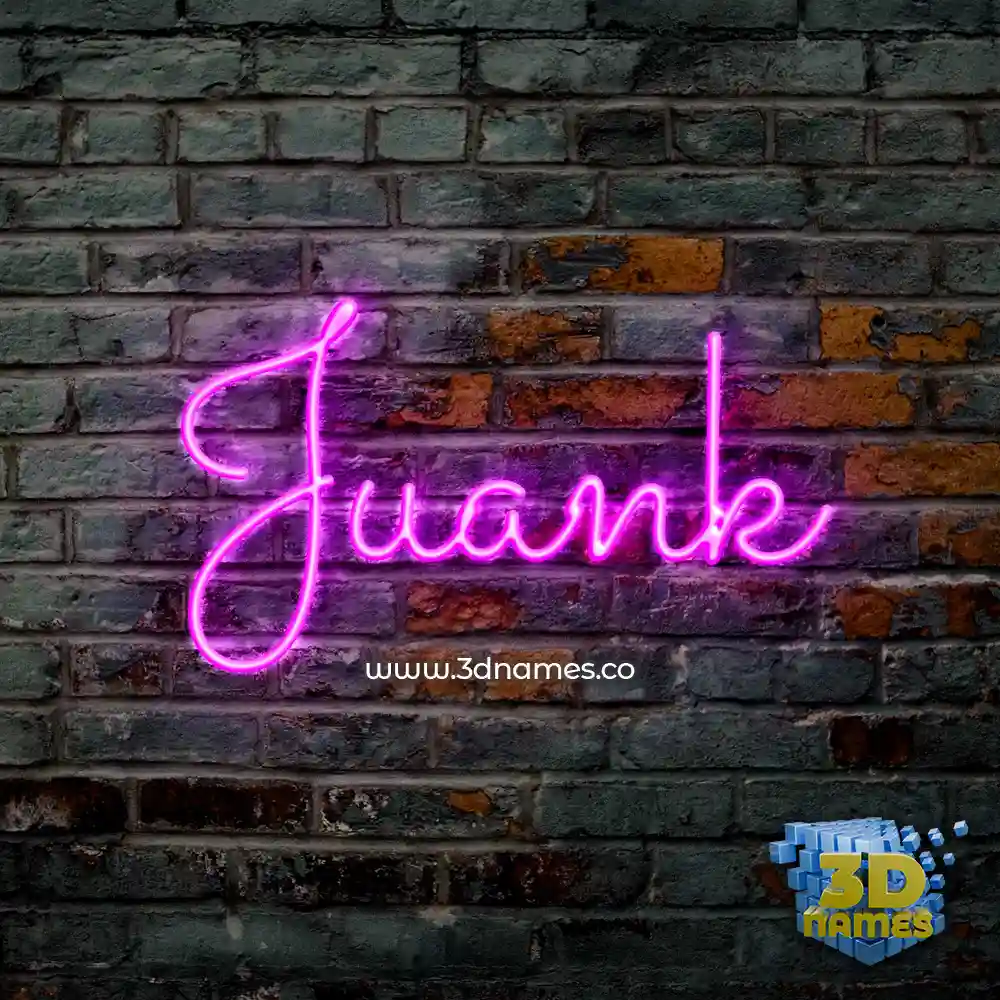 juank in Pink Neon style - 3D name wallpaper