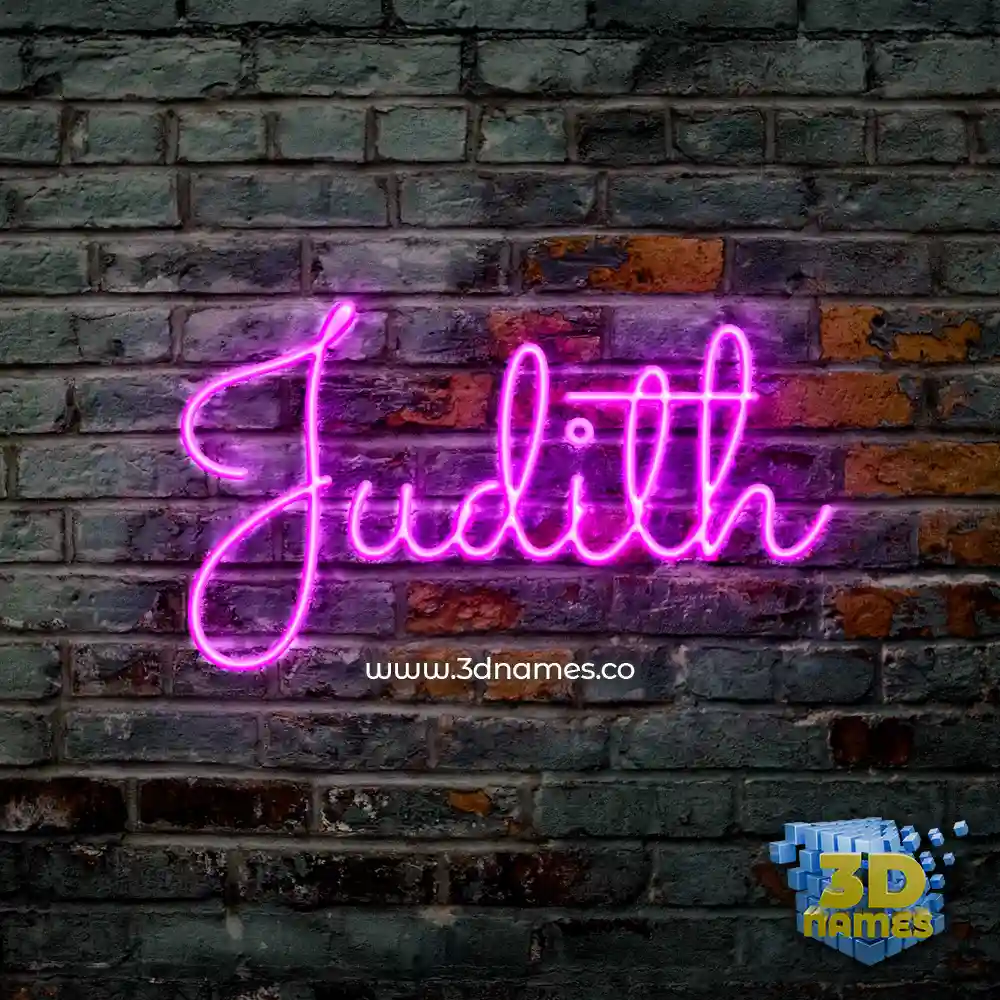 judith in Pink Neon style - 3D name wallpaper