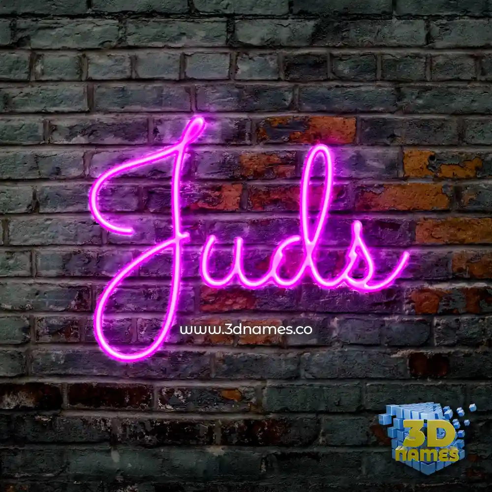 juds in Pink Neon style - 3D name wallpaper