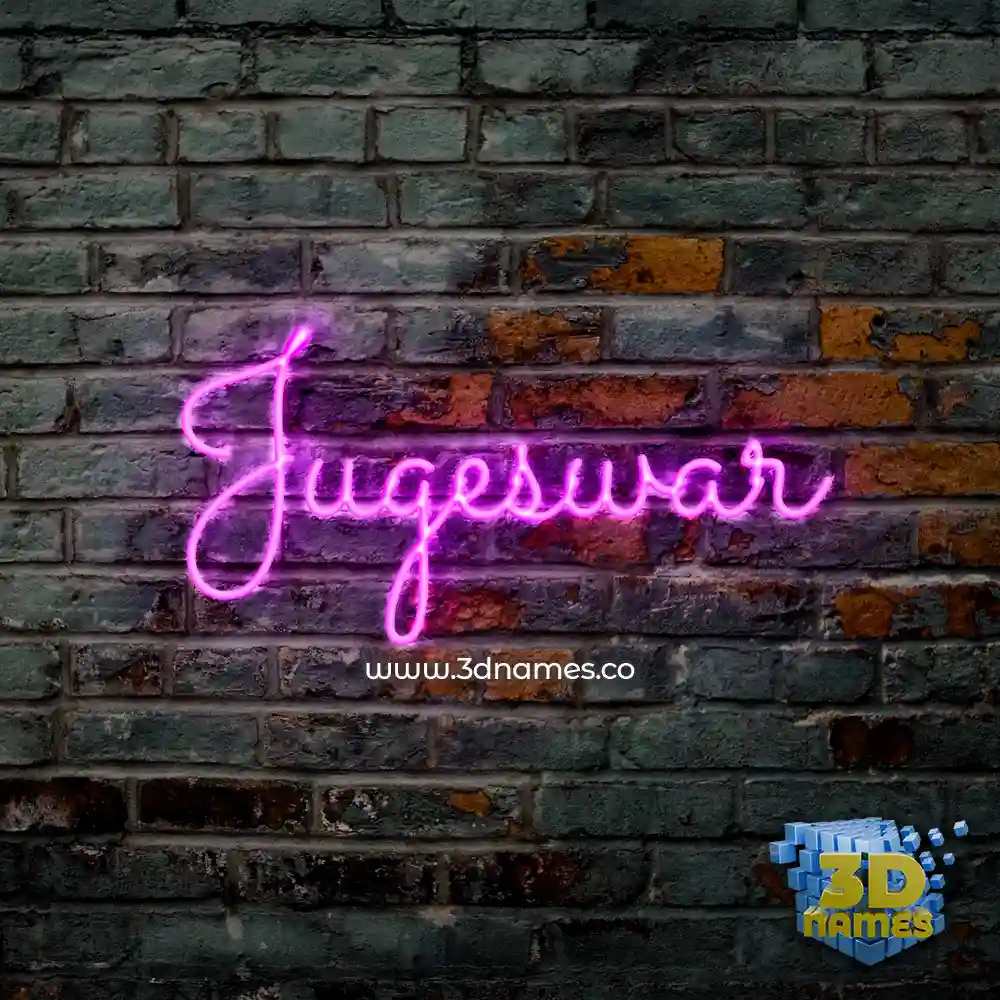 jugeswar in Pink Neon style - 3D name wallpaper