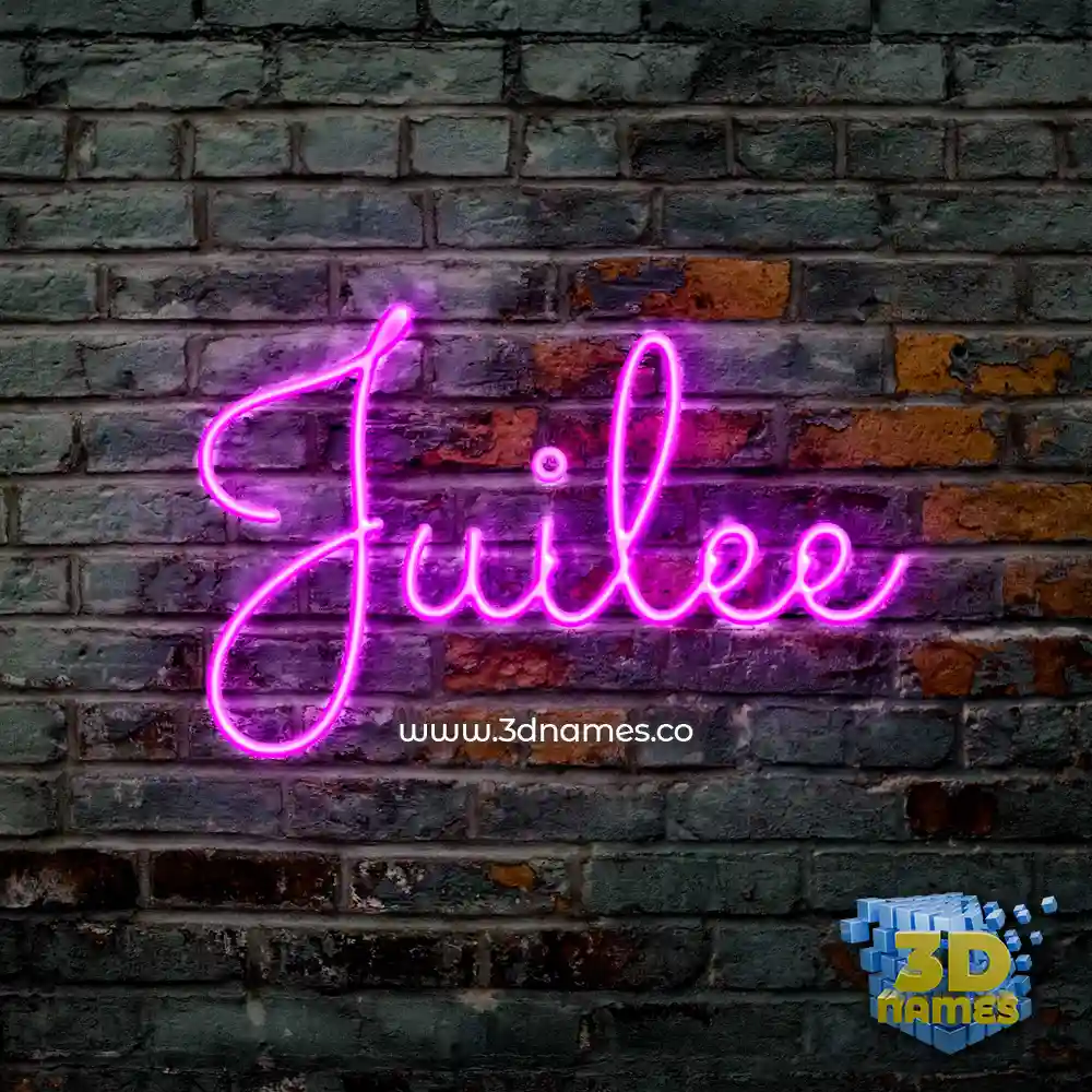 juilee in Pink Neon style - 3D name wallpaper