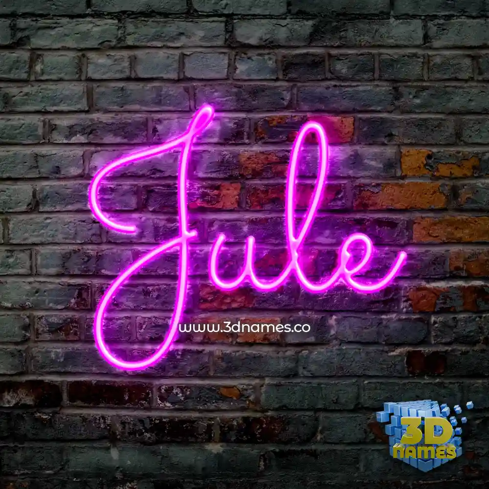 jule in Pink Neon style - 3D name wallpaper