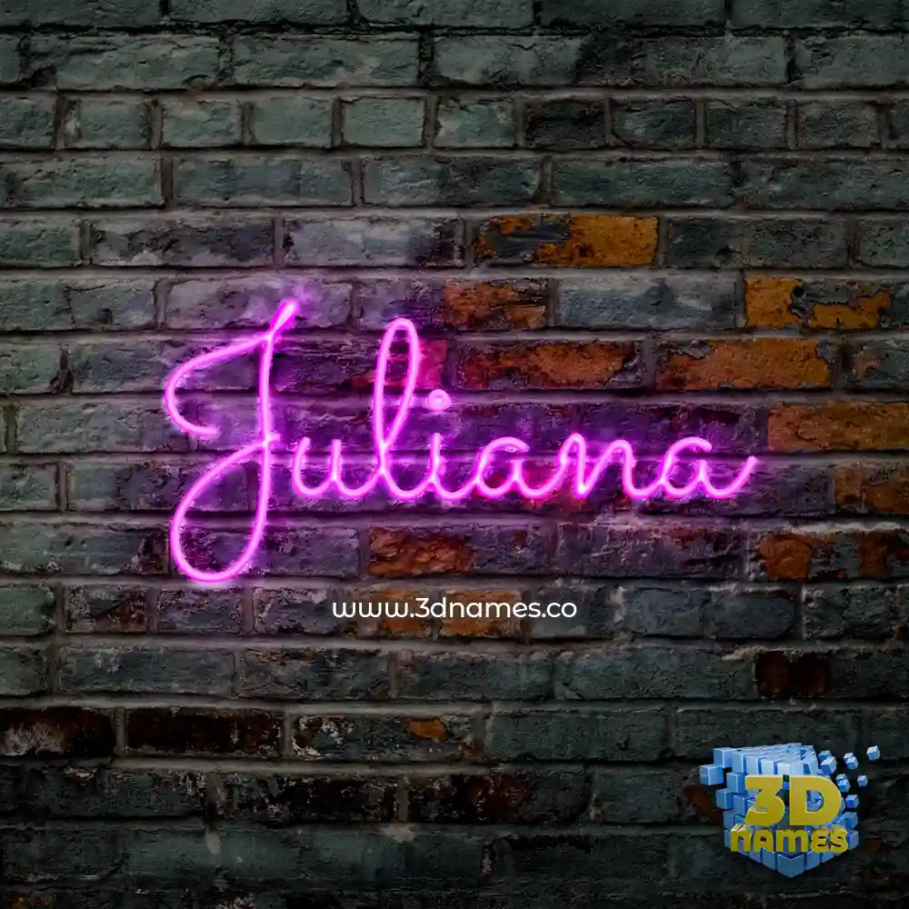 juliana in Pink Neon style - 3D name wallpaper
