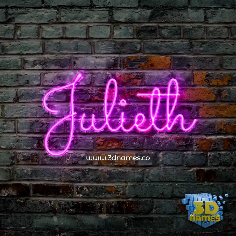 julieth in Pink Neon style - 3D name wallpaper