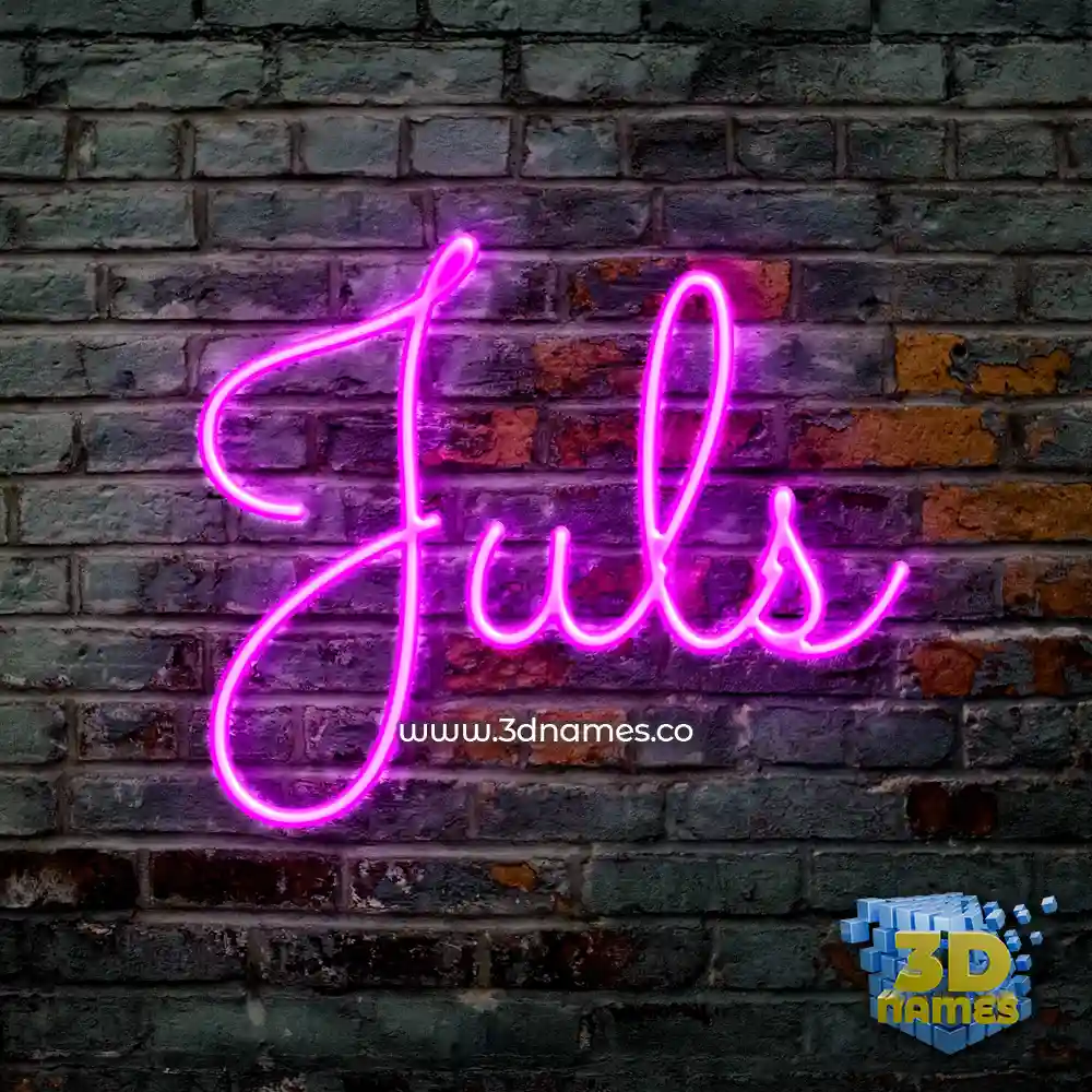 juls in Pink Neon style - 3D name wallpaper