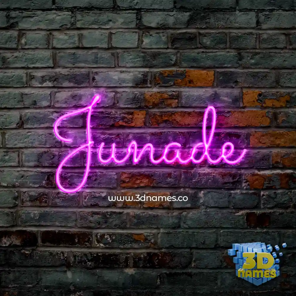 junade in Pink Neon style - 3D name wallpaper
