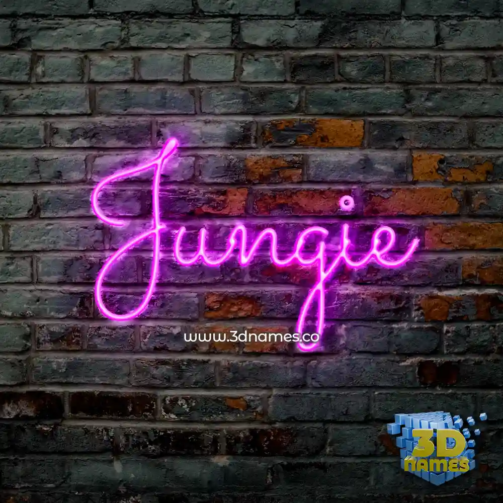 jungie in Pink Neon style - 3D name wallpaper