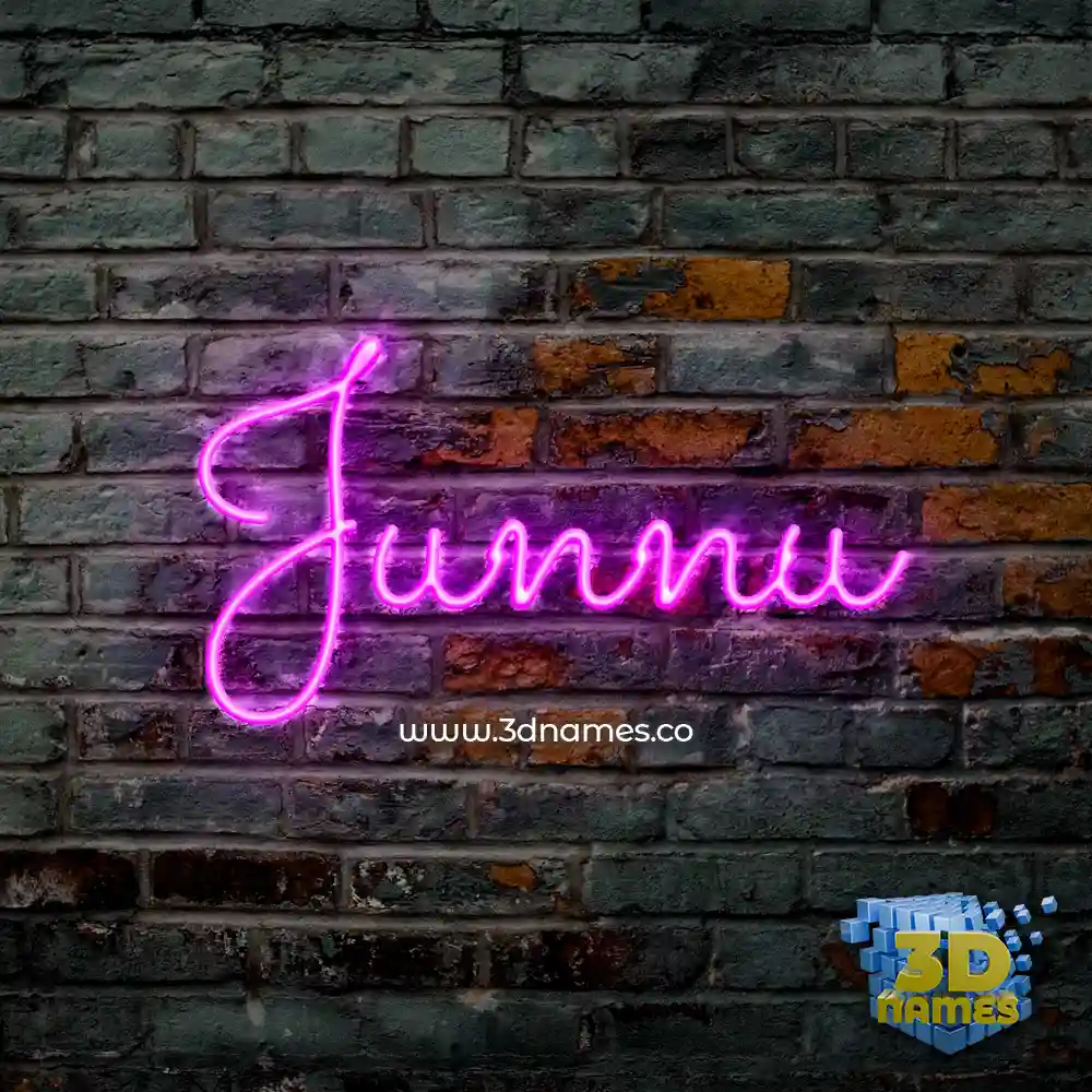 junnu in Pink Neon style - 3D name wallpaper