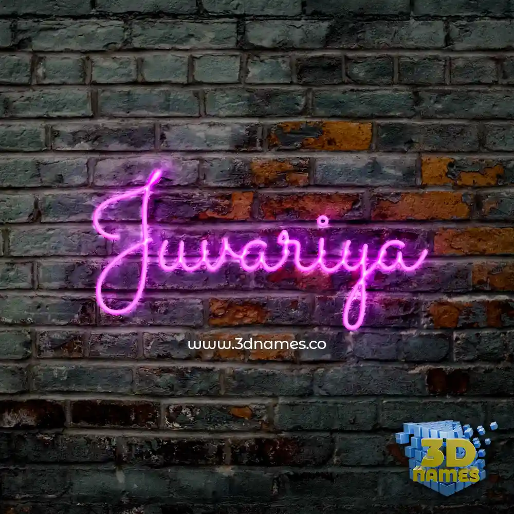 juvariya in Pink Neon style - 3D name wallpaper