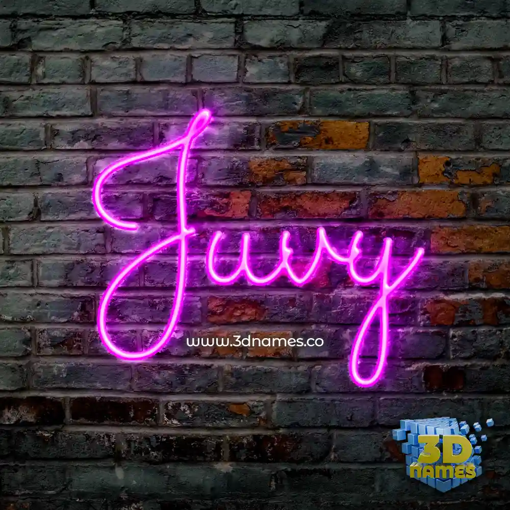 juvy in Pink Neon style - 3D name wallpaper