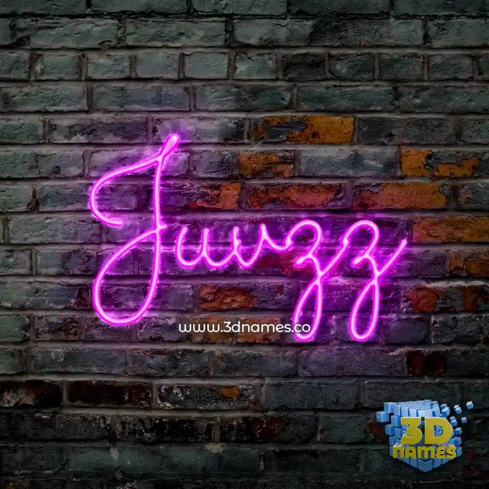juvzz in Pink Neon style - 3D name wallpaper