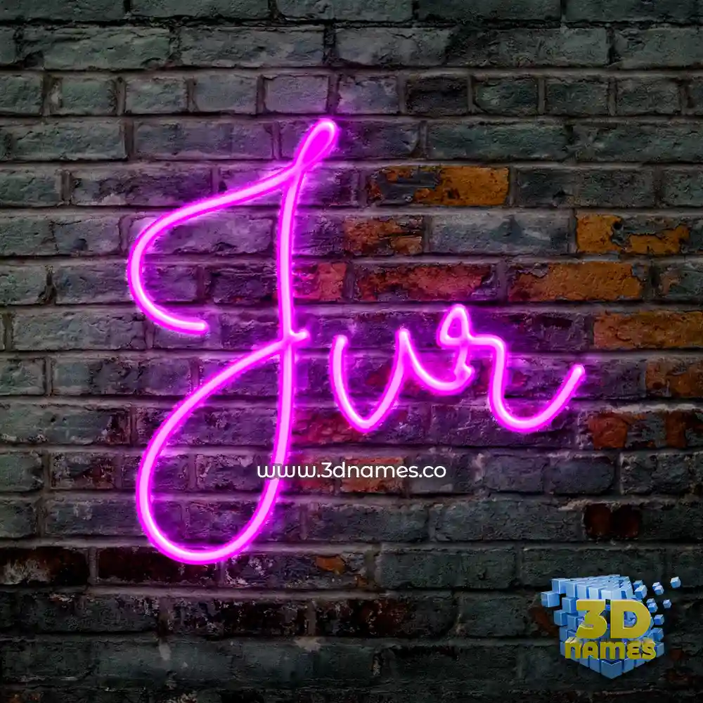 jvr in Pink Neon style - 3D name wallpaper