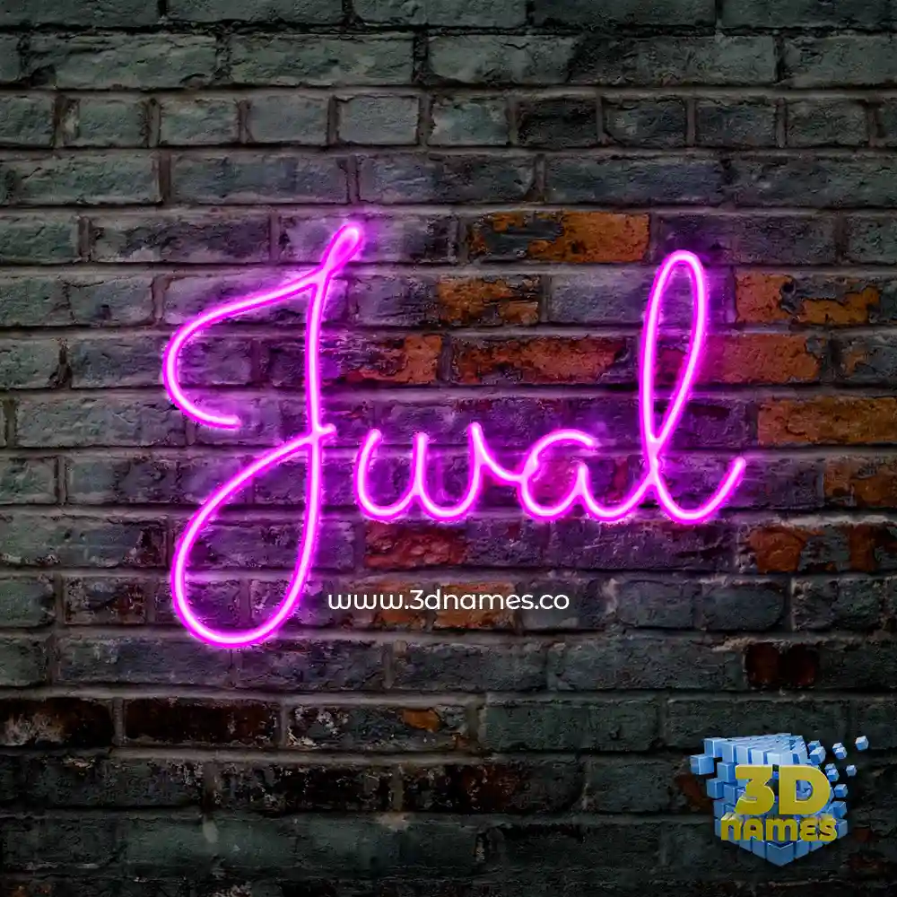 jwal in Pink Neon style - 3D name wallpaper