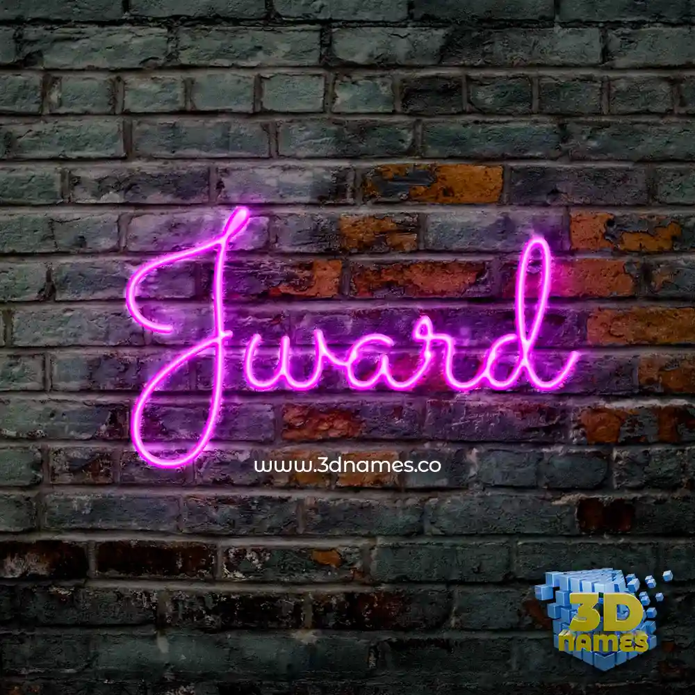 jward in Pink Neon style - 3D name wallpaper
