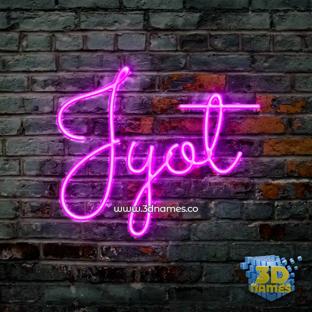 jyot in Pink Neon style - 3D name wallpaper