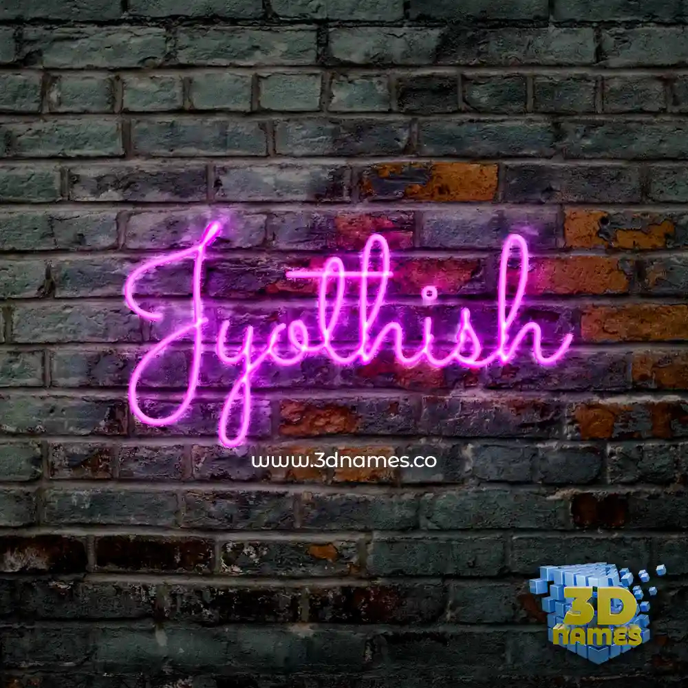 jyothish in Pink Neon style - 3D name wallpaper