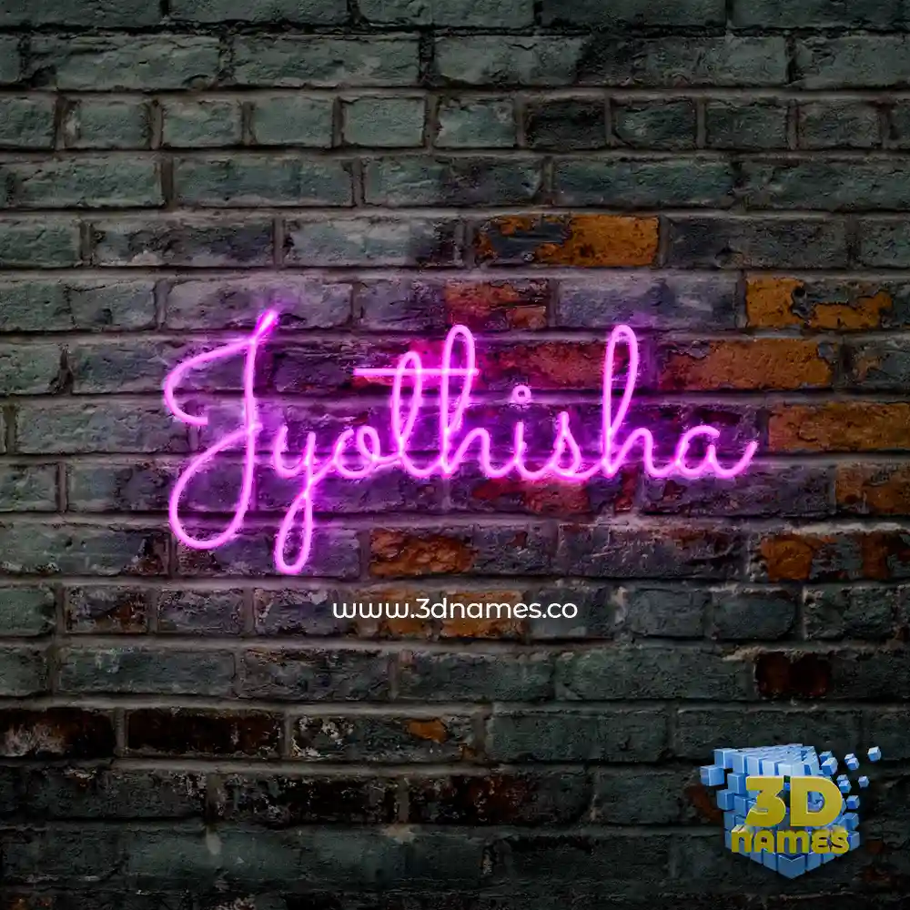 jyothisha in Pink Neon style - 3D name wallpaper