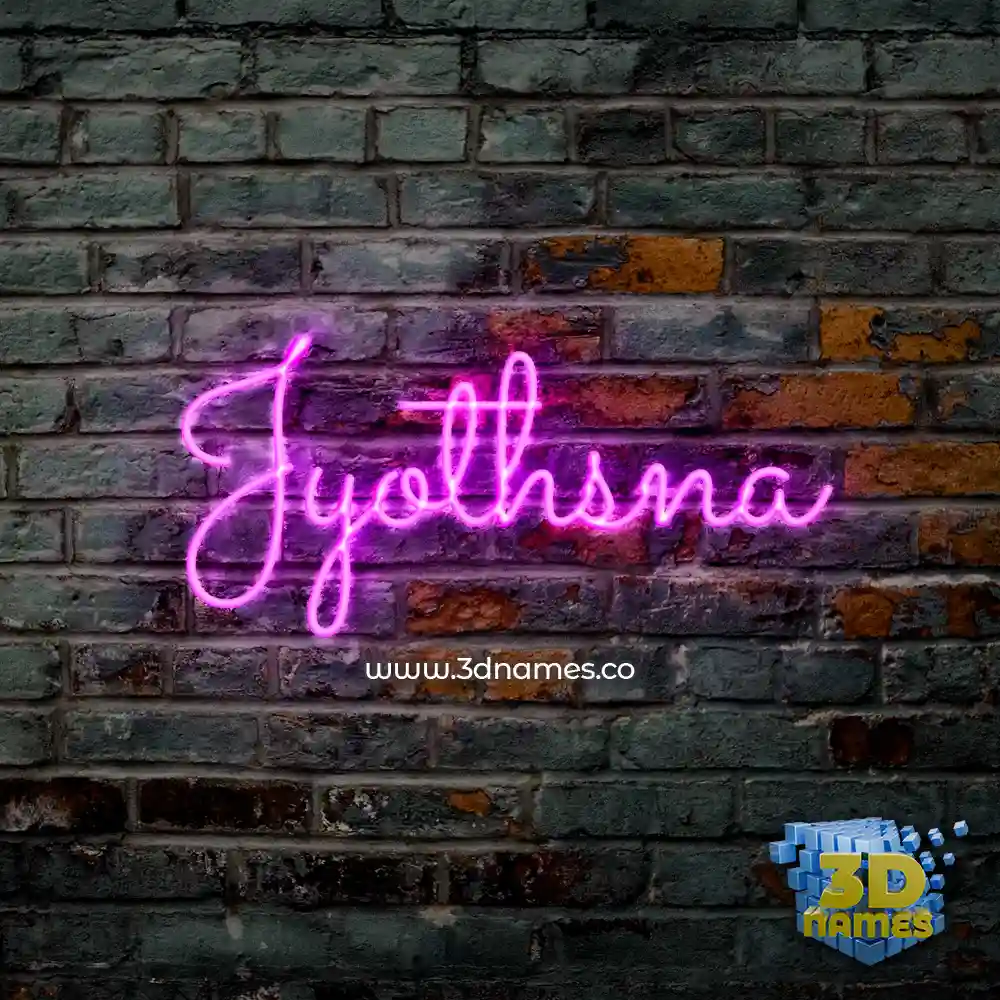 jyothsna in Pink Neon style - 3D name wallpaper