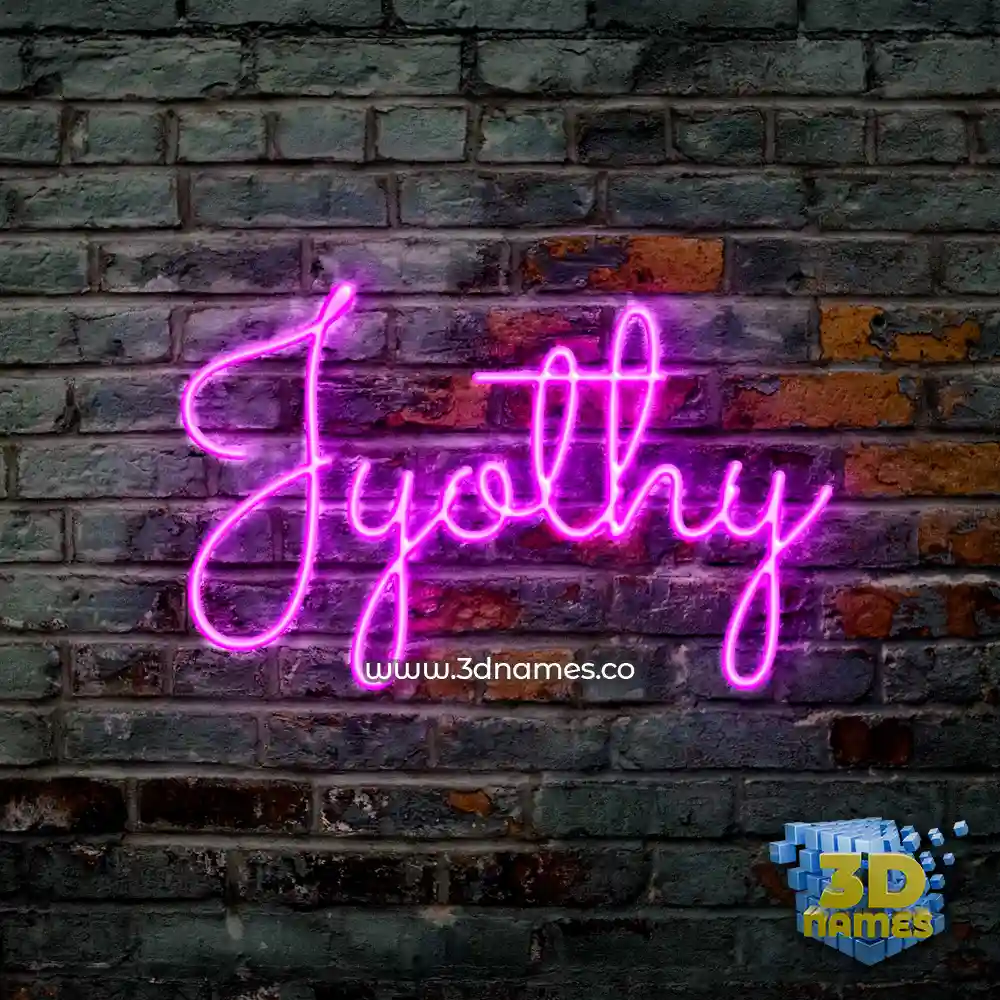 jyothy in Pink Neon style - 3D name wallpaper