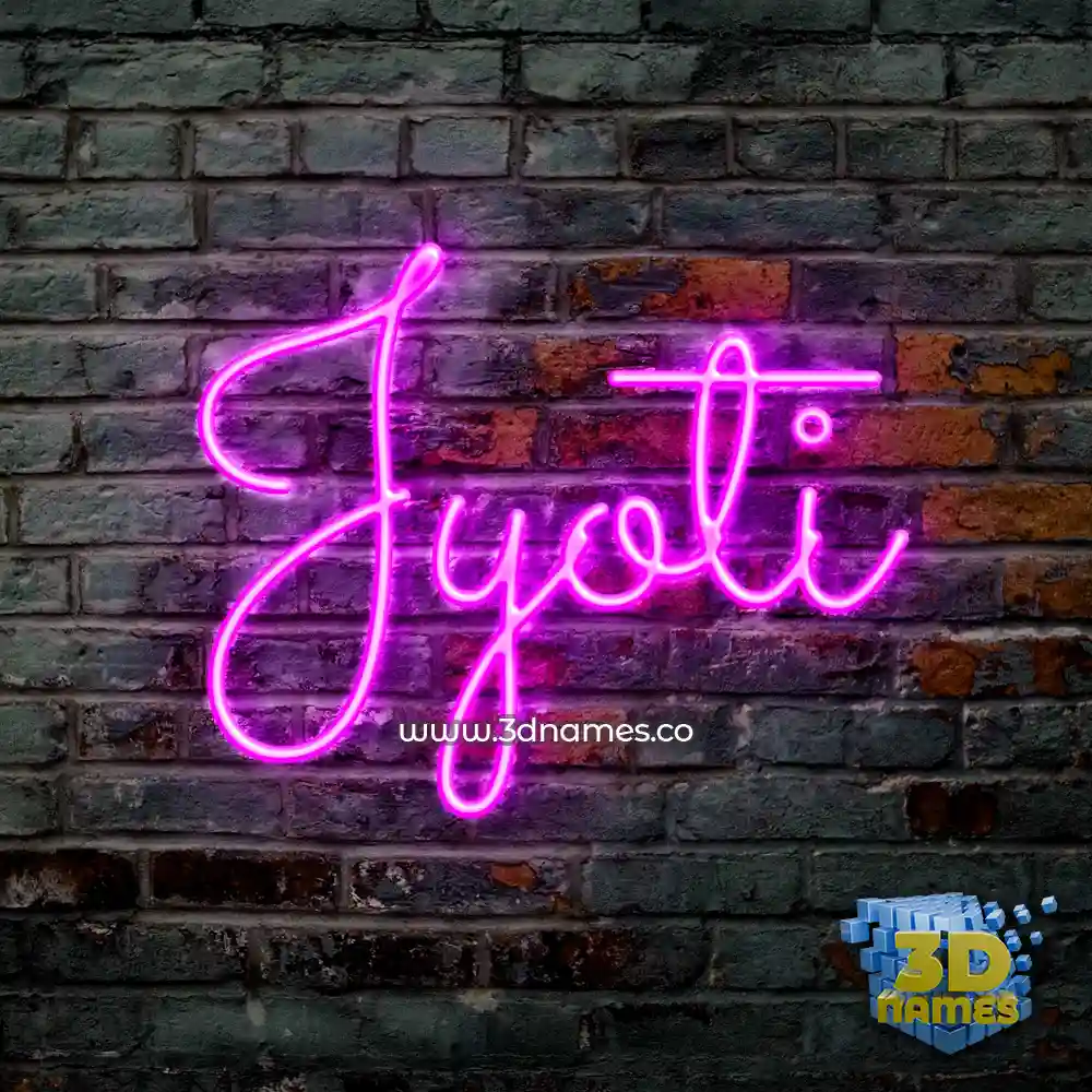 jyoti in Pink Neon style - 3D name wallpaper