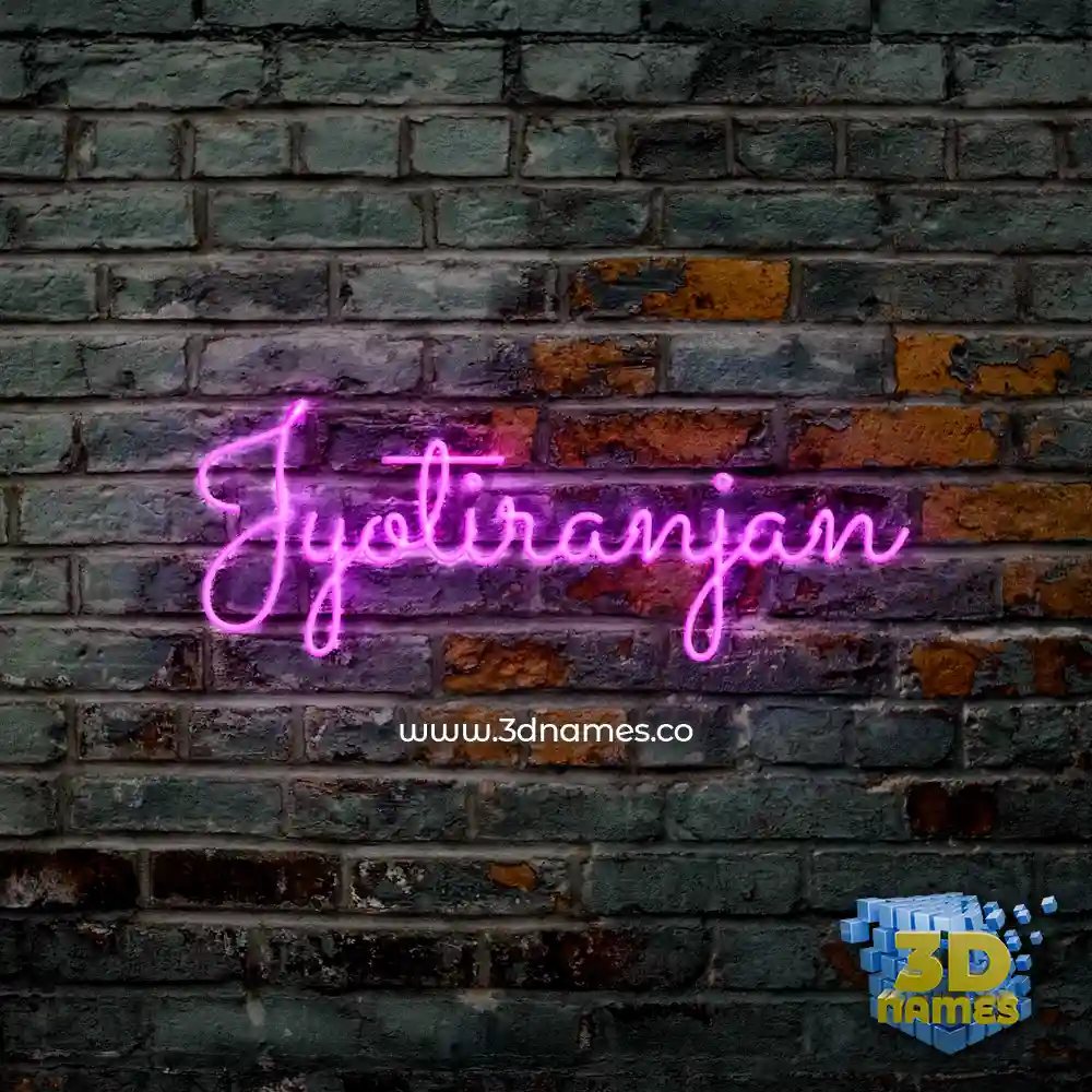 jyotiranjan in Pink Neon style - 3D name wallpaper