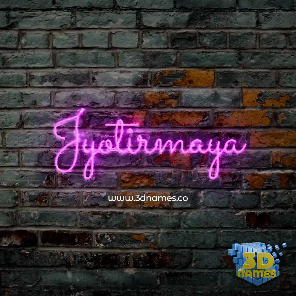 jyotirmaya in Pink Neon style - 3D name wallpaper