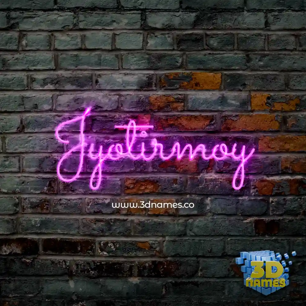 jyotirmoy in Pink Neon style - 3D name wallpaper