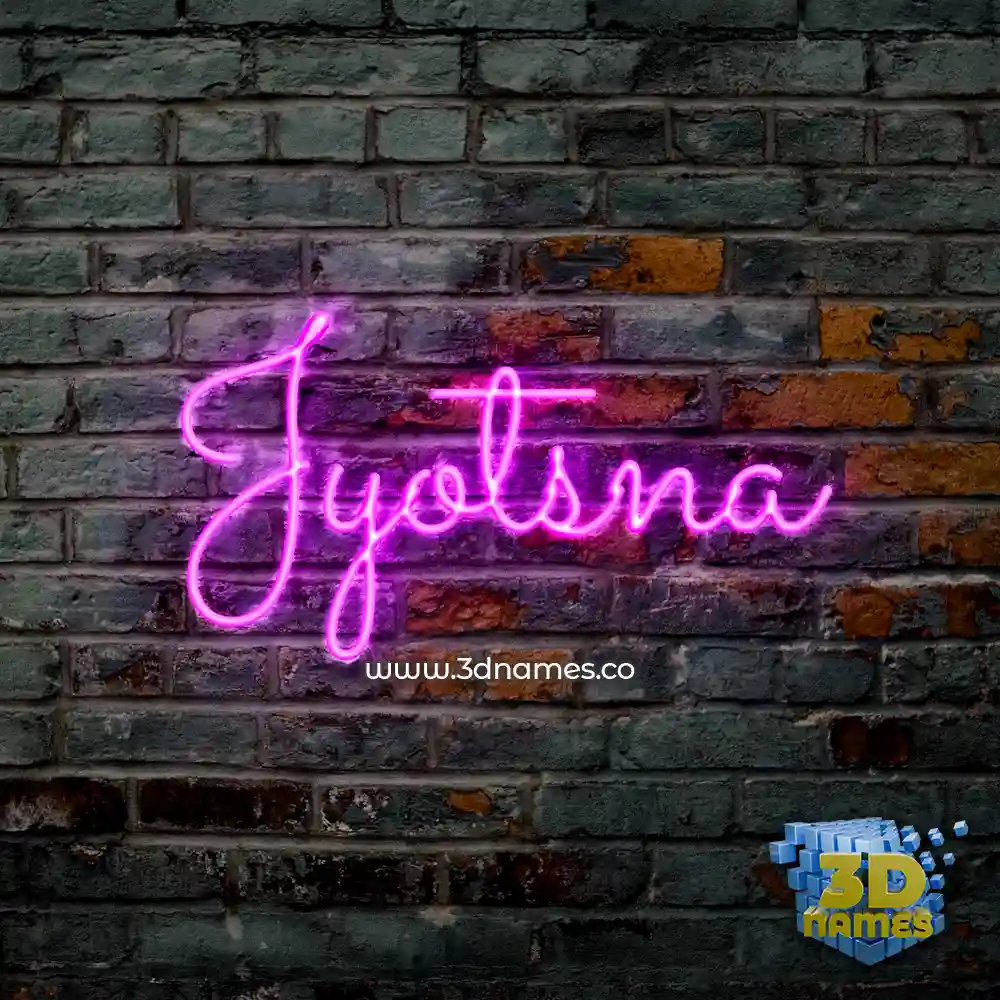 jyotsna in Pink Neon style - 3D name wallpaper