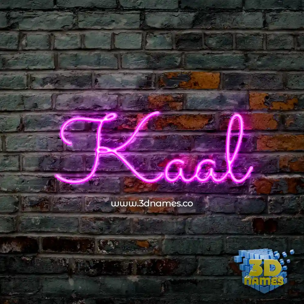 kaal in Pink Neon style - 3D name wallpaper