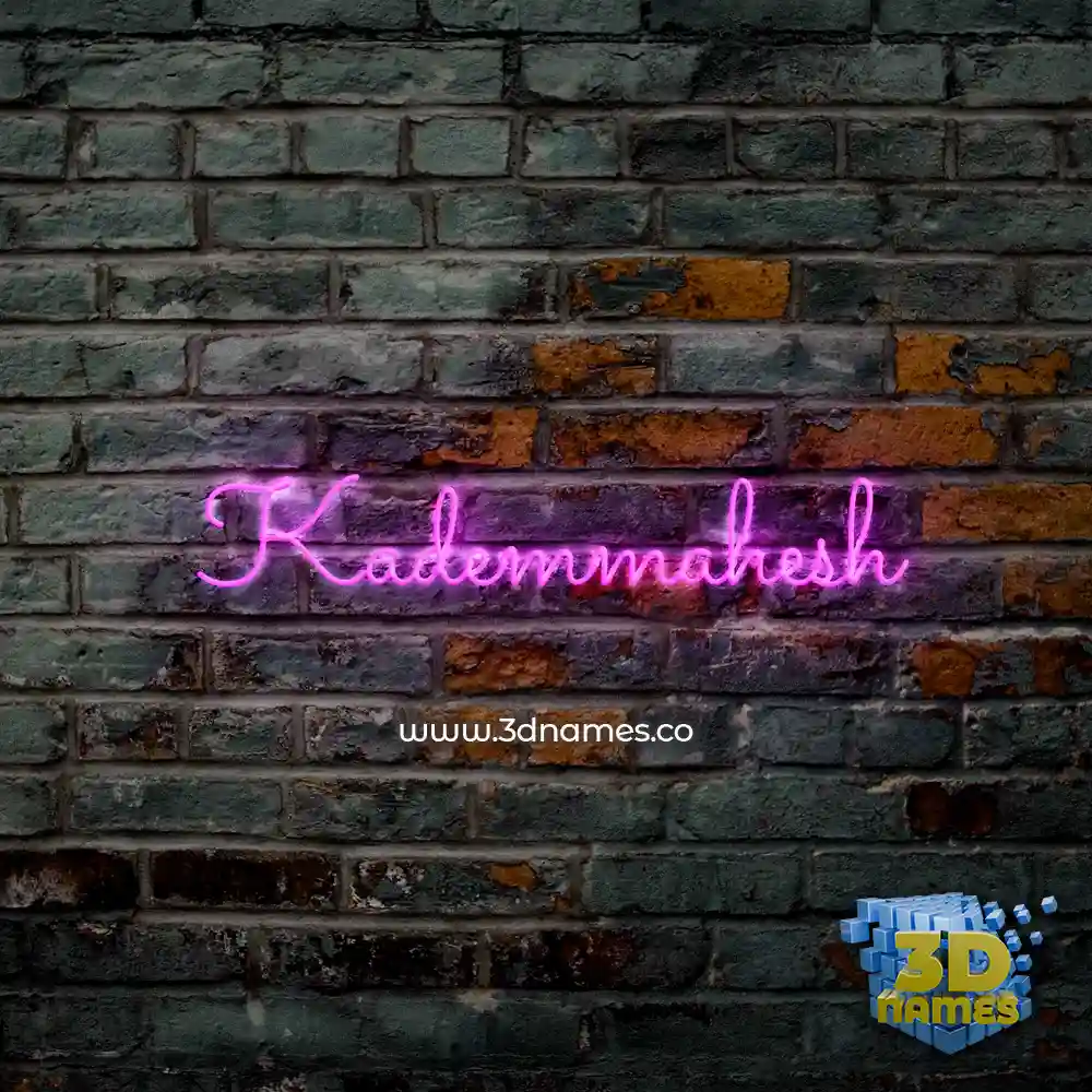 kademmahesh in Pink Neon style - 3D name wallpaper