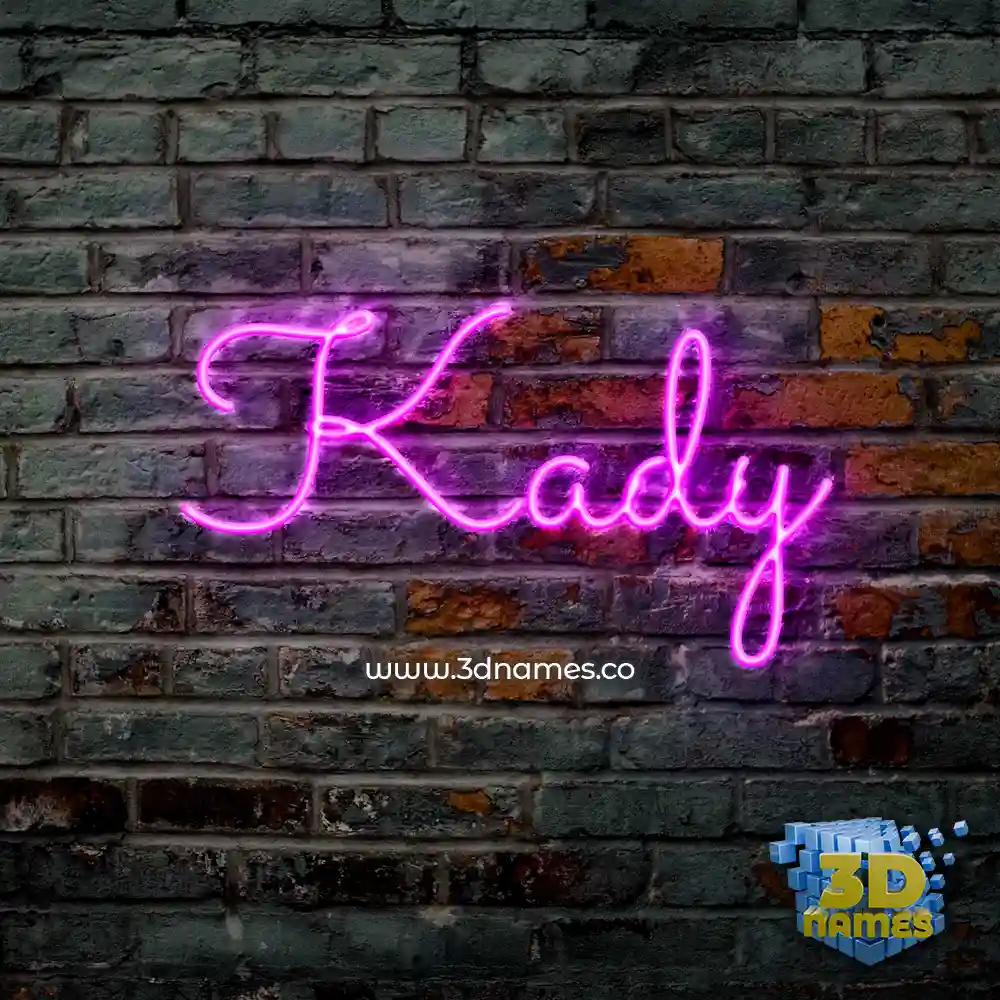 kady in Pink Neon style - 3D name wallpaper