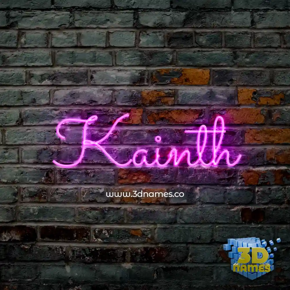 kainth in Pink Neon style - 3D name wallpaper