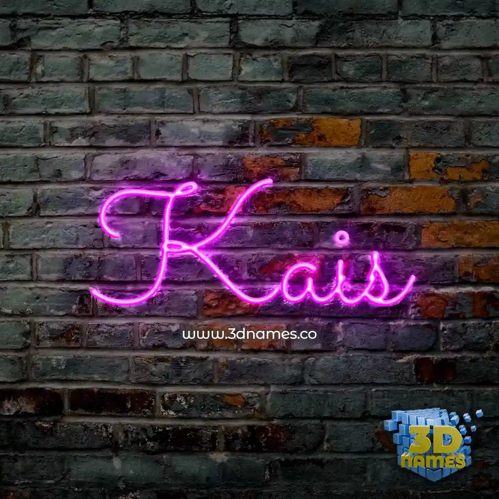 kais in Pink Neon style - 3D name wallpaper