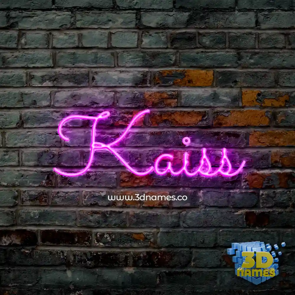 kaiss in Pink Neon style - 3D name wallpaper