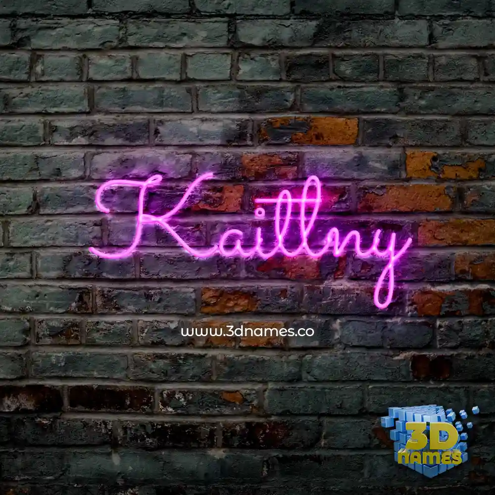 kaitlny in Pink Neon style - 3D name wallpaper