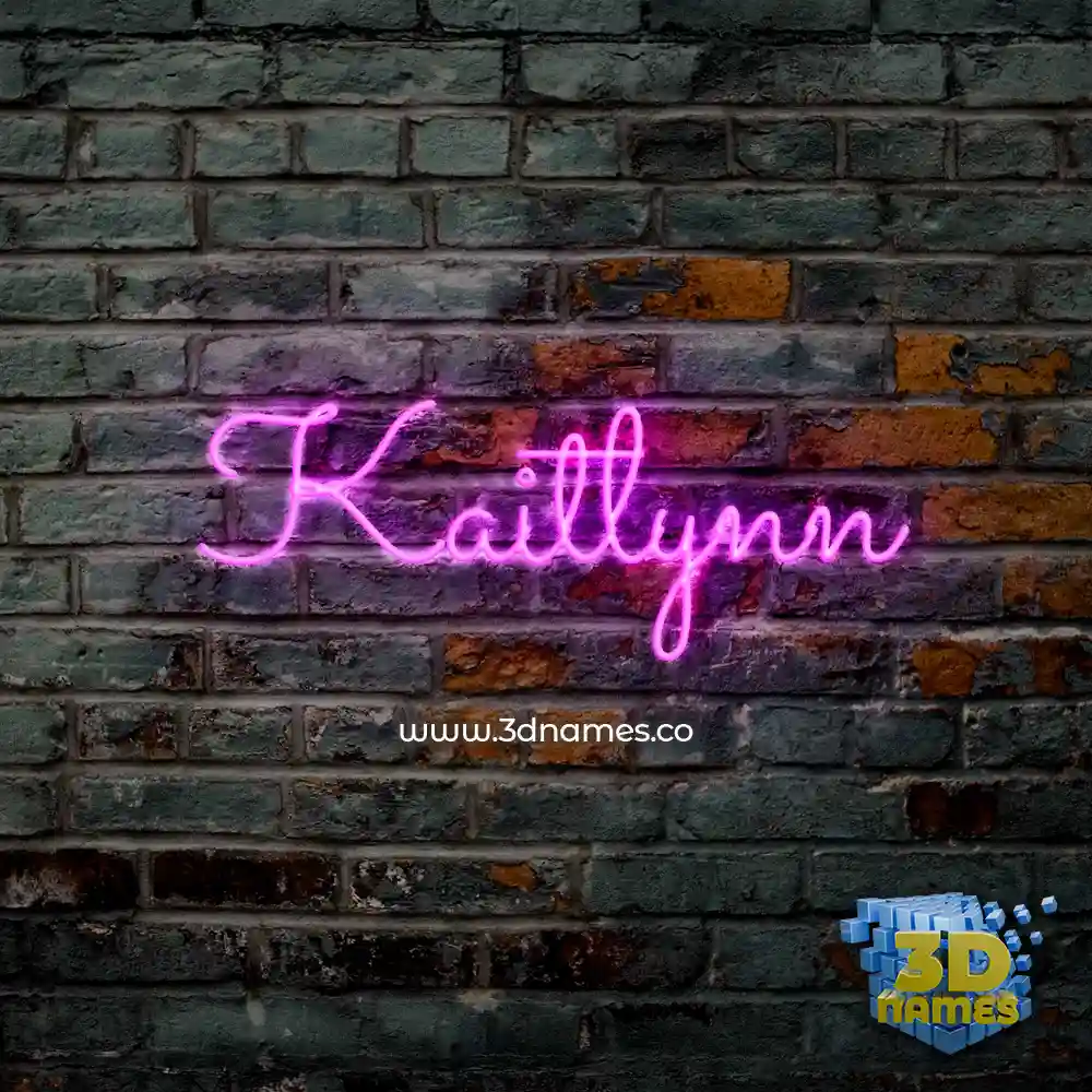 kaitlynn in Pink Neon style - 3D name wallpaper