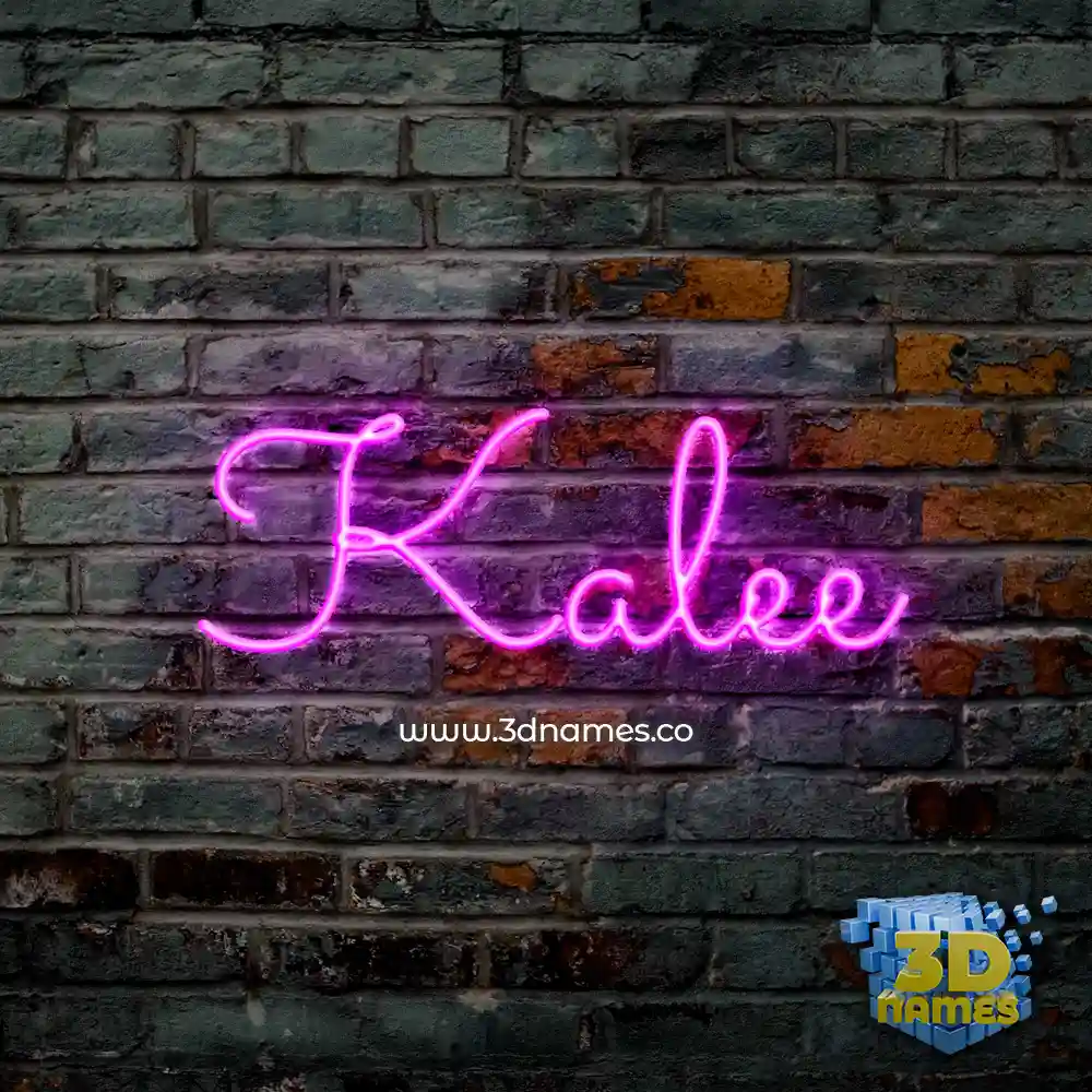 kalee in Pink Neon style - 3D name wallpaper