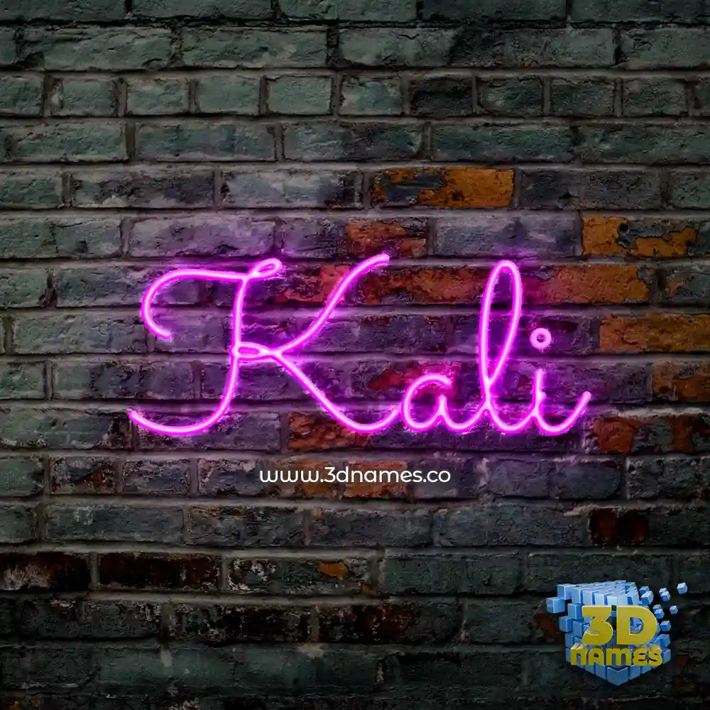 kali in Pink Neon style - 3D name wallpaper