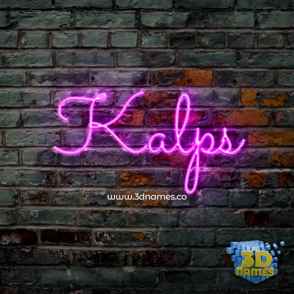 kalps in Pink Neon style - 3D name wallpaper