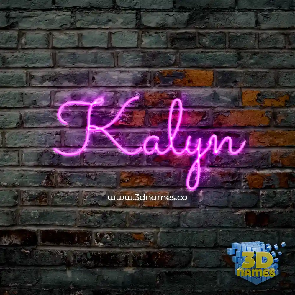 kalyn in Pink Neon style - 3D name wallpaper