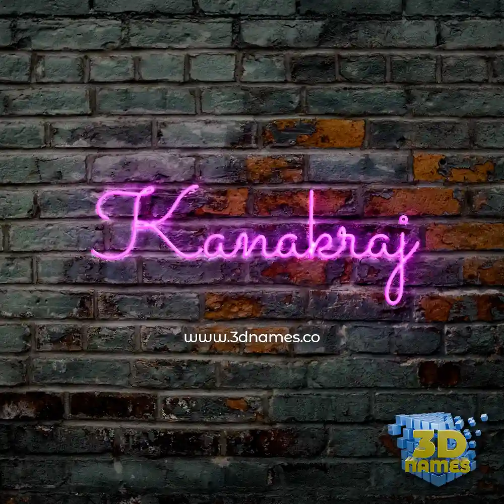 kanakraj in Pink Neon style - 3D name wallpaper
