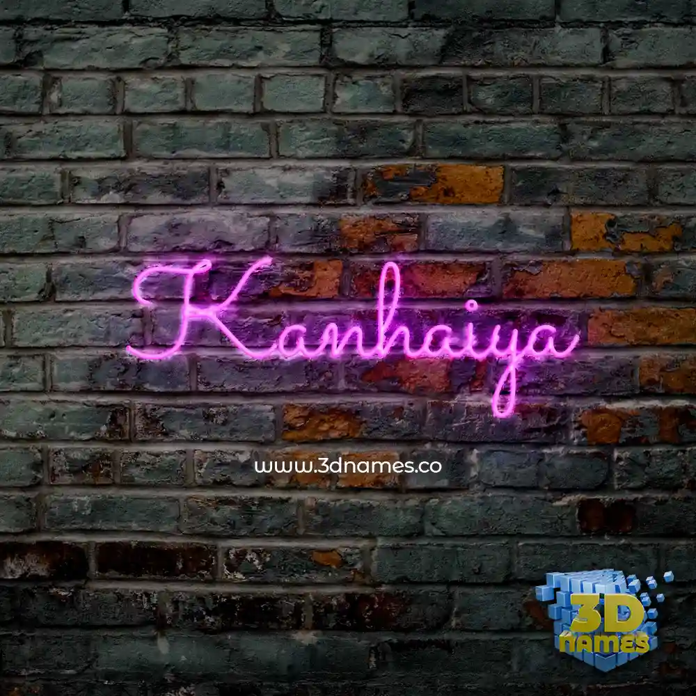 kanhaiya in Pink Neon style - 3D name wallpaper