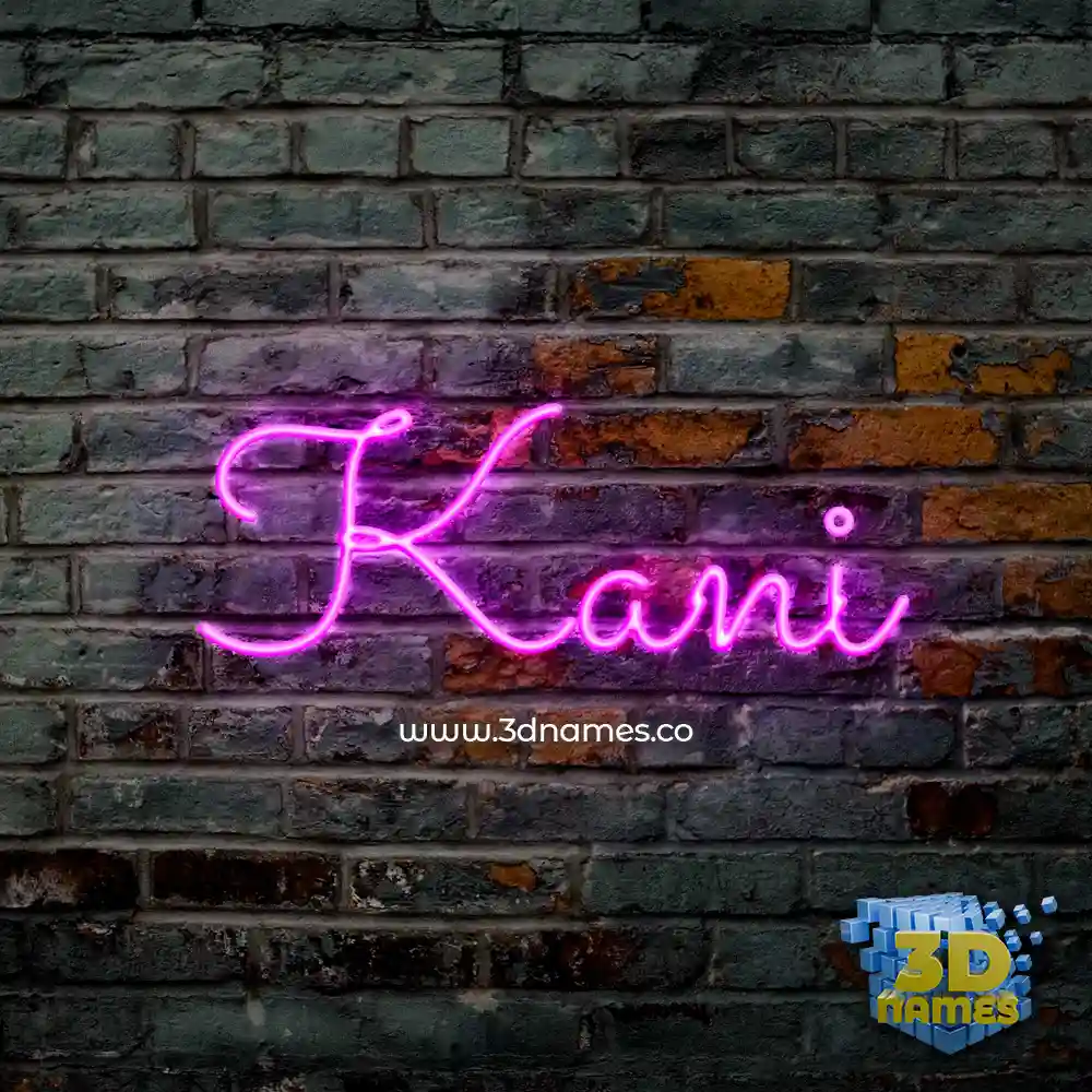 kani in Pink Neon style - 3D name wallpaper