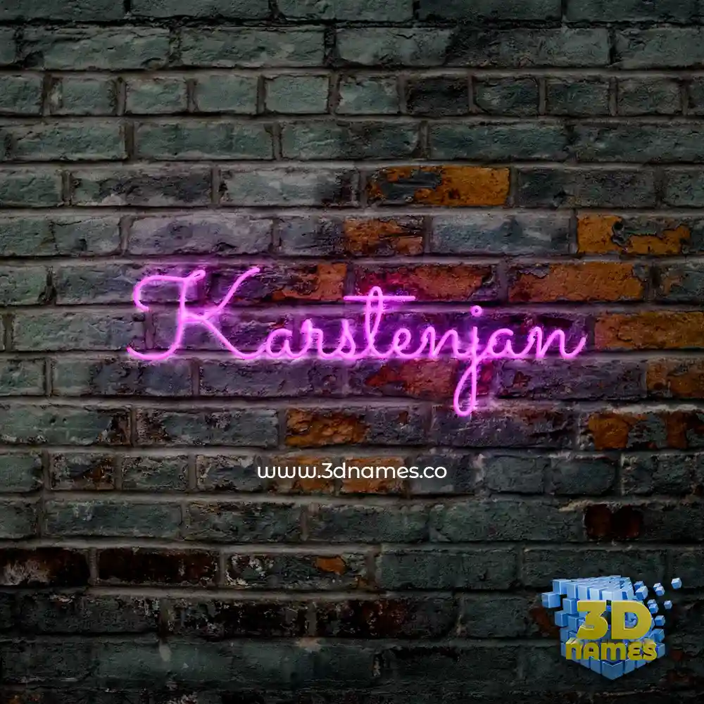 karstenjan in Pink Neon style - 3D name wallpaper