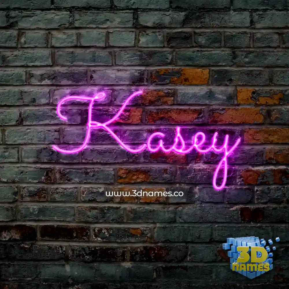 kasey in Pink Neon style - 3D name wallpaper