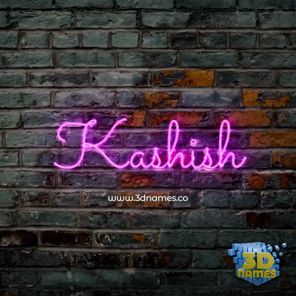 kashish in Pink Neon style - 3D name wallpaper