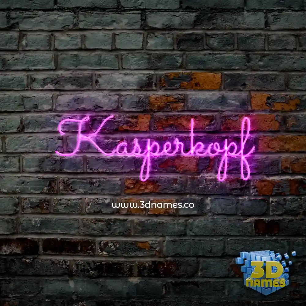 kasperkopf in Pink Neon style - 3D name wallpaper