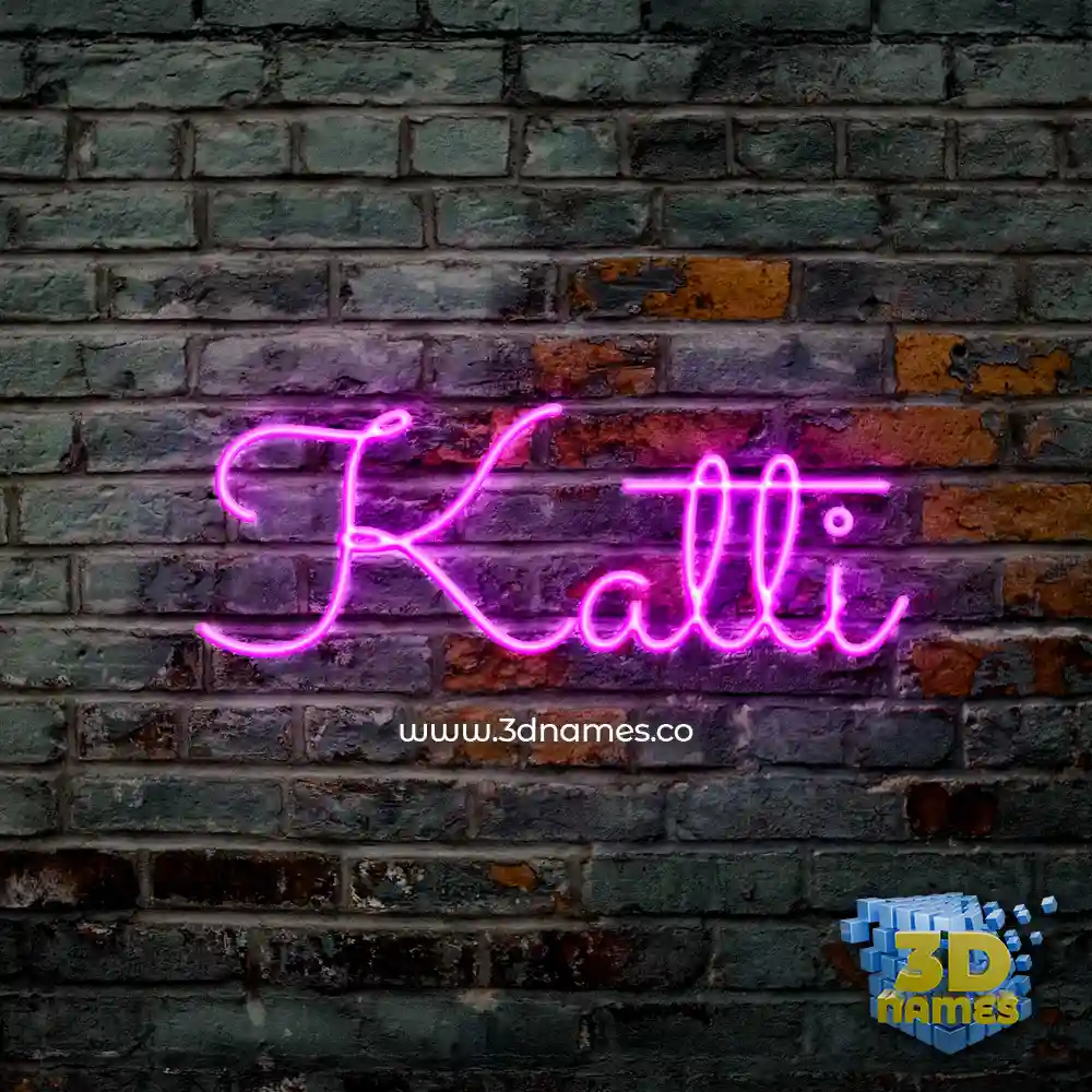 katti in Pink Neon style - 3D name wallpaper