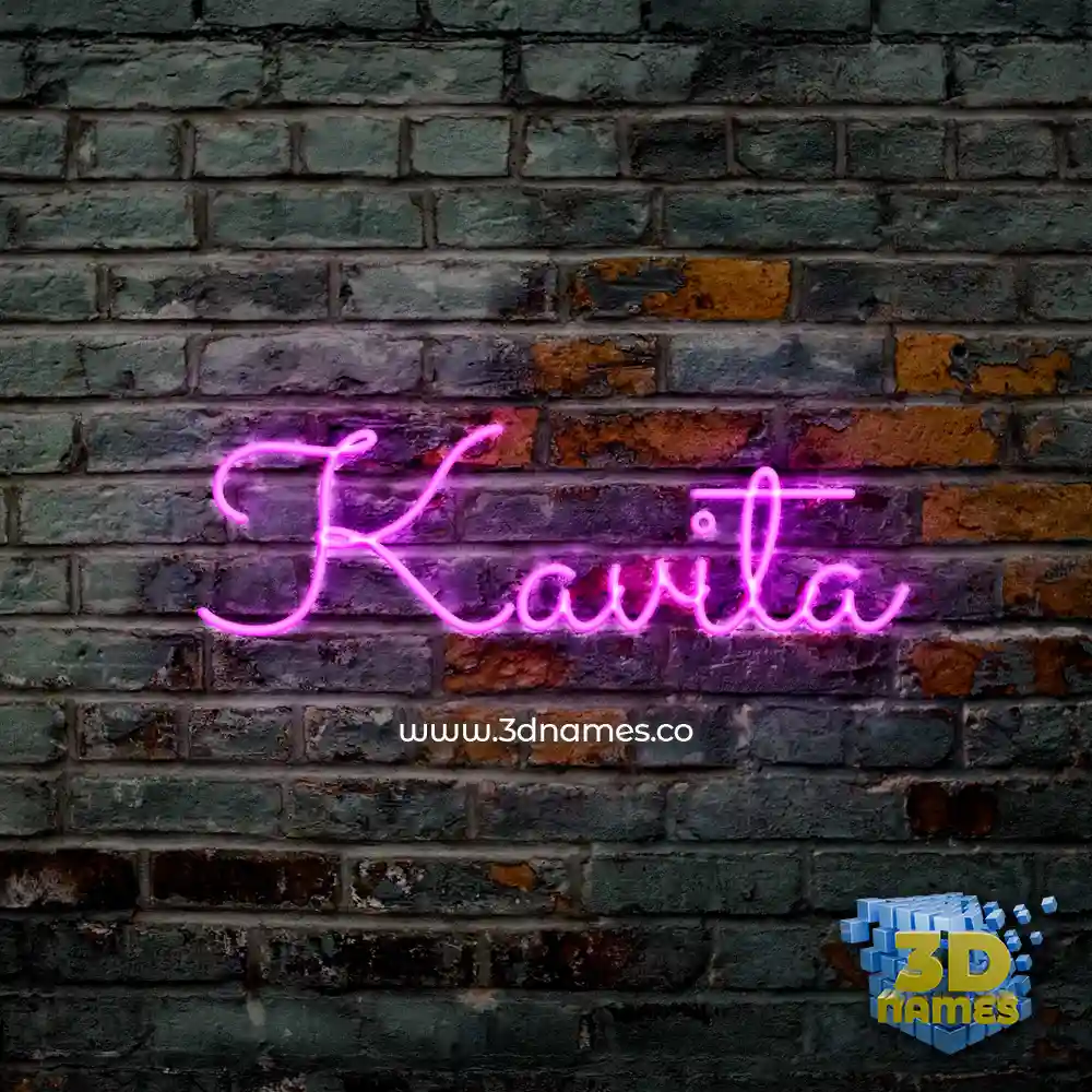 kavita in Pink Neon style - 3D name wallpaper