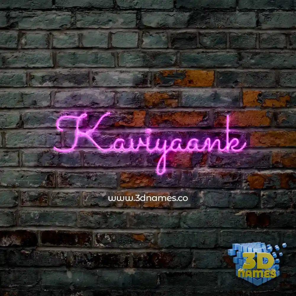 kaviyaank in Pink Neon style - 3D name wallpaper